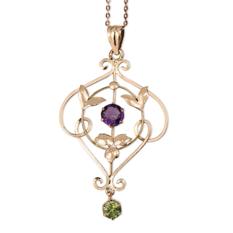 Peridot Pendant, Rose Gold, Natural Peridot Edwardian Necklace #P70 | Peridot  pendant, Edwardian necklace, Gold rings fashion